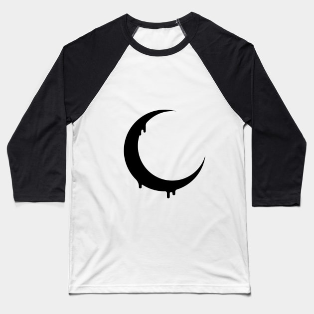 Moon with drips Baseball T-Shirt by unicorn_armor